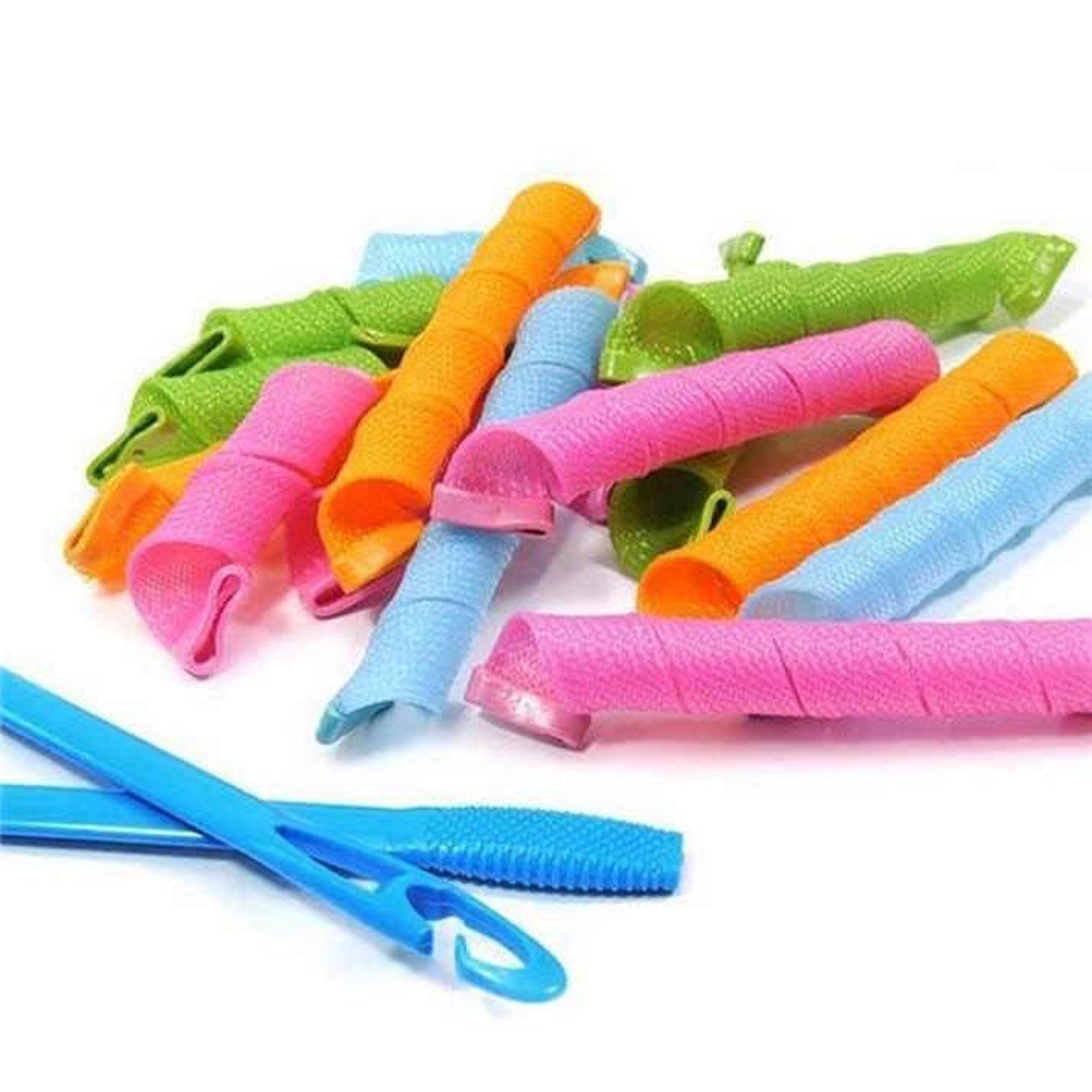 18-Piece Heatless Hair Curler Set – No-Heat Spiral Curling Rods for Overnight Curls, Soft Waves & DIY Hair Styling