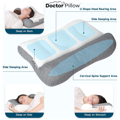 DR PILLOW PAIN AWAY NECK TRACTION PILLOW, RELAXOR ERGONOMIC INVISIBLE, SPRING NECK SUPPORT PILLOW,Neck Traction Pillow