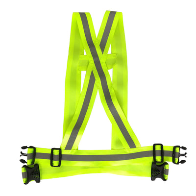 Milex Reflective Vest - High Visibility Cross Belt with Adjustable Straps