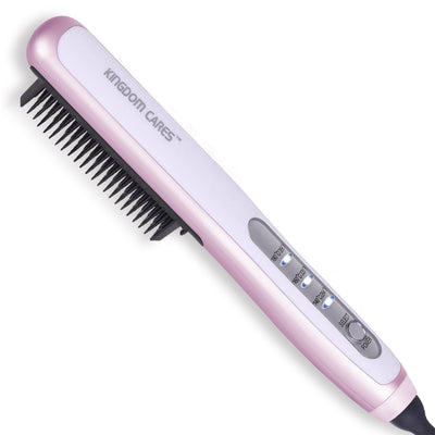 KINGDOMCARES Hair Straightener Brush (Pink)